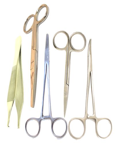 5 PC STUDENT SUTURE SURGICAL KIT LAB SET BDEALS INSTRUMENTS