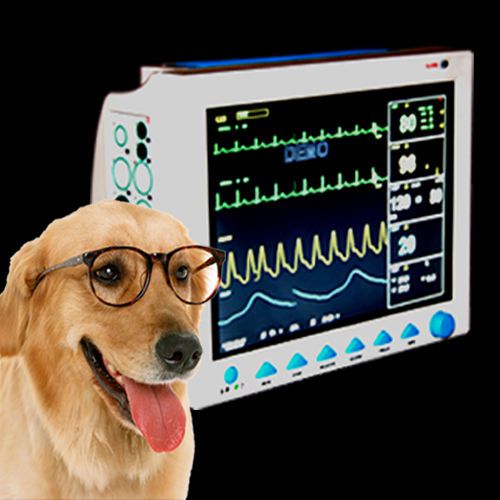 Veterinay  6-parameter 12.1&#039; patient monitor nibp+spo2+ecg+resp+temp+pr+ etco2 for sale