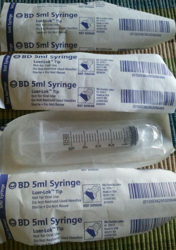 Bd 5ml syringe set of 4 for sale