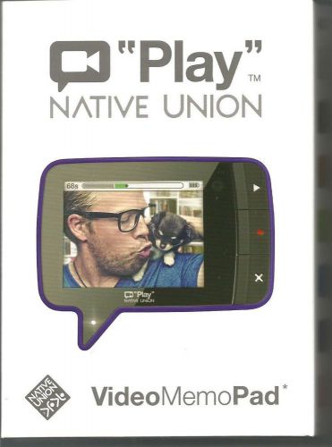 PLAY Video Memo Pad NATIVE UNION Diktiergerat LILA NEU OVP