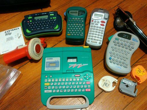 Lot x7 Label makers P Touch Dymo Casio resale wholesale