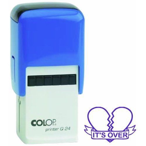 Colop printer q24 it&#039;s over broken heart word stamp - violet for sale
