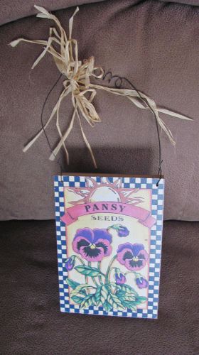 Pansy Seeds Note Holder with Wire