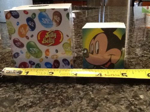 JELLY BELLY STICKY NOTE CUBE &amp; DISNEY MINI NOTE CUBE