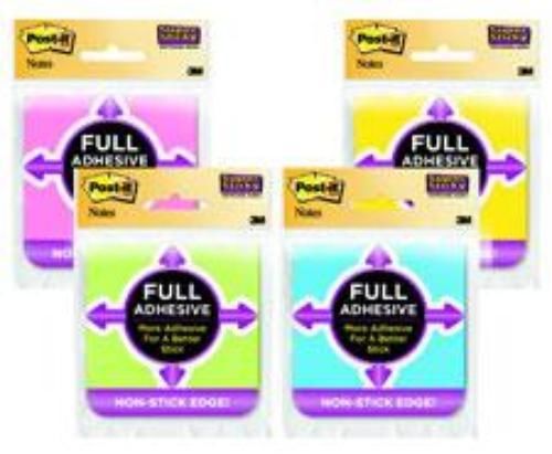 Post-it super sticky full adhesive post-it notes 3 x 3 assorted brights for sale