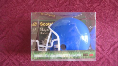 Scotch Magic Tape Dispenser with tape Blue Helmet Style Great Gift Sports Fans