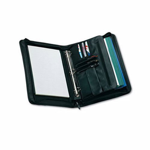 Universal Zip-Around Padfolio, Vinyl, 14-1/2 x 2-3/4 x 11-1/2, Black (UNV25650)