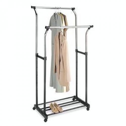 Double Adjustable Garment Rack Storage &amp; Organization 6021-368