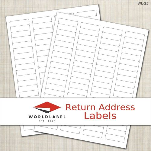 Address labels 1.75 x 0.5&#034;, 8000 return labels, uses Avery 5167, 8167 template