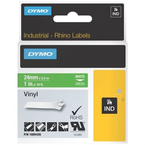 DYMO 1805426 Rhino 1&#034; Green Vinyl 24 MM