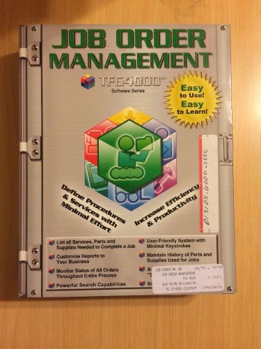 TFG4000™ Job Order Management Software, Business Solution, PC CD-Rom