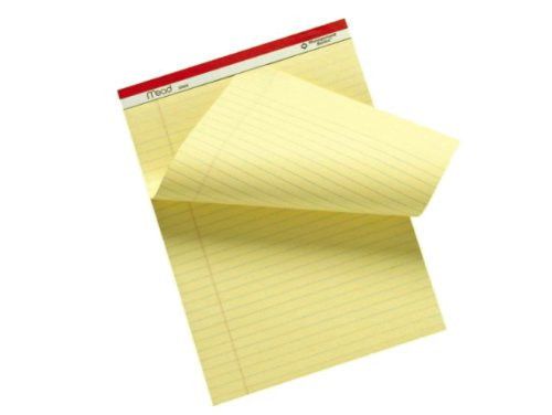 Mead 59600  5&#034;x8&#034; 50-Sheet Yellow Memo Pad (Pack of 12)