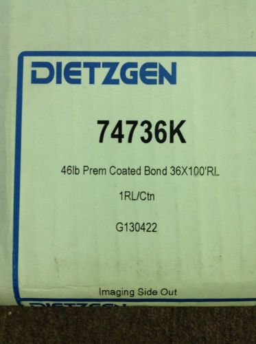 DIETZGEN 46lb. PREM COATED BOND PAPER 36&#034;X100&#039;