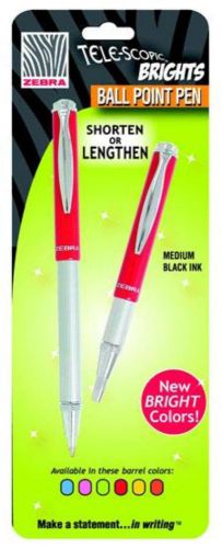 Zebra tele-scopic brights ball point 1.0mm black ink assorted 2 count for sale