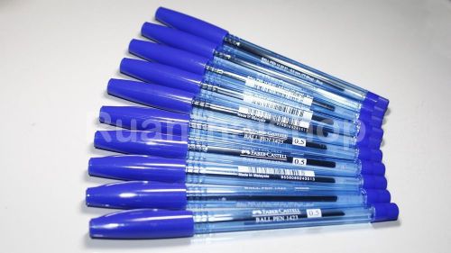 SET 10 PEN  BLUE INK  BARREL FABER CASTELL 1423 BALL POINT PEN SIZ E 0.5mm