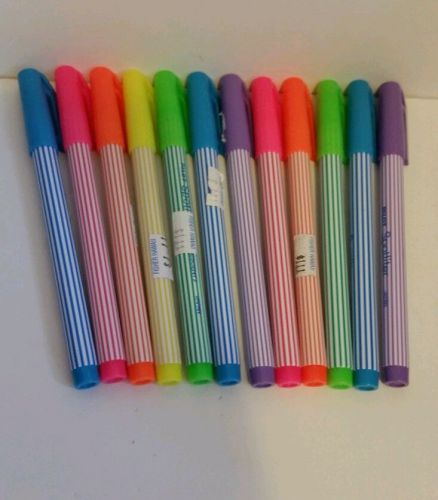 12 count Pilot Spotlier Highlighters Pink Orange Yellow Green Blue Purple Pen