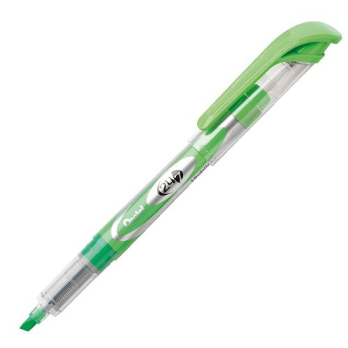 Pentel 24/7 Highlighter Chisel Tip, Lt Green (Pentel SL12K) - 12/pk