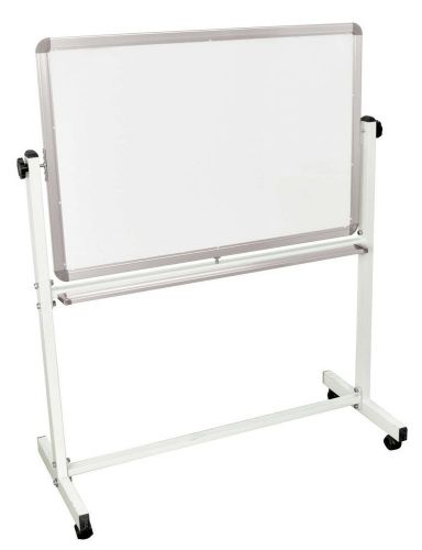 Flip white board 2 sided presentation teaching magnetic standing mobile wheels for sale