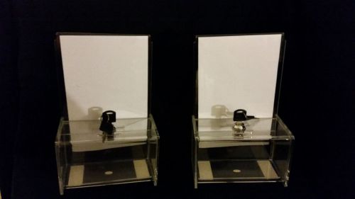 2 Plastic Donation Boxes with Lock and key