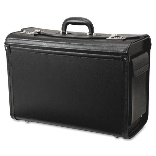 SML154731041 Catalog Case,w/ 2 Brass Combo Lock, 20&#034;x9&#034;x14&#034;, Black