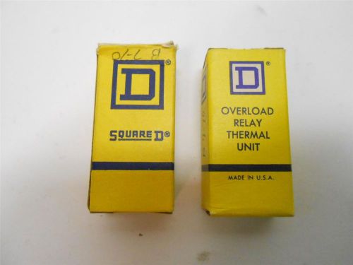 NOS SQUARE D OVERLOAD RELAY THERMAL UNIT HEATERS B8.20 *LOT OF 2* -18M5#2