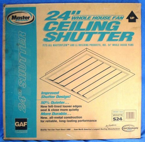 Gaf master flow 24&#034; whole house ceiling fan shutter s24 nos open box for sale