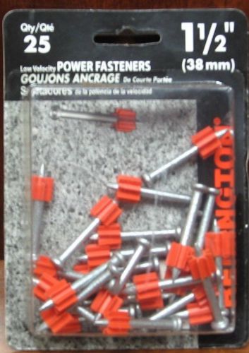 REMINGTON 1 1/2 &#034; LOW VELOCITY POWER FASTENER 25 QTY 97180-01