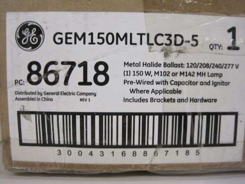 ***NEW*** GENERAL ELECTRIC 150 WATT METAL HALIDE BALLAST GEM150MLTLC3D-5