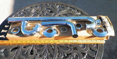 Antique 1 1/4&#034; frost &#034;s&#034; vented trap 20 gauge chrome over brass circa 1930&#039;s nos for sale