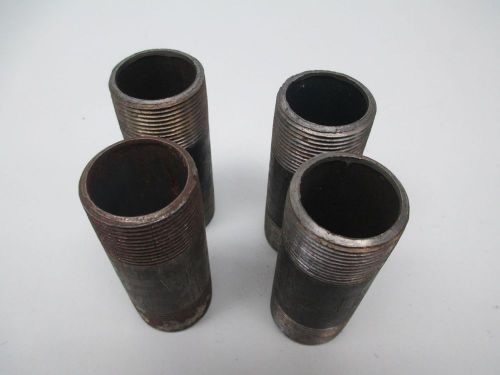 LOT 4 NEW PIPE NIPPLE 1-1/4IN NPT 4IN LENGTH STEEL D262532