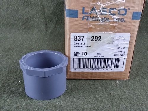 10 X Lasco 2 1/2&#034; X 2&#034; Bushing SCH 80 Slip X Slip (#837-292)