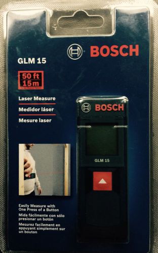 Bosch GLM 15 Compact Portable Laser Measure, 50-Feet Range &amp; Back-lit Display