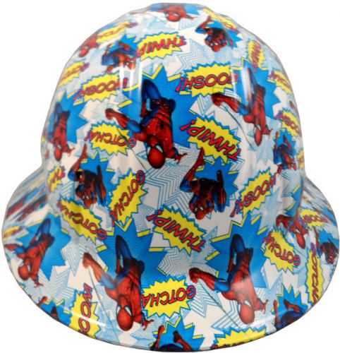 NEW! Hydro Dipped FULL BRIM Hard Hat w/Ratchet Suspension - Spider-Man AMAZING!