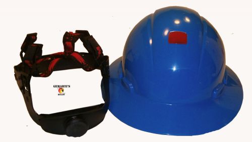 3m full brim hard hat with uvicator, 4 point ratchet suspension blue h-803r-uv for sale
