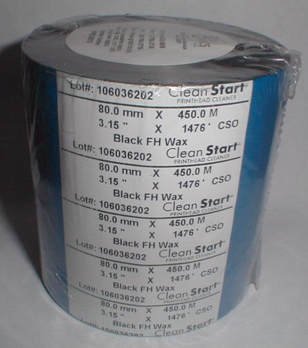 Thermal Transfer Ribbon 3.15&#034; x 1476&#039; (80 mm x 450 M)  Black FH Wax FRD08075