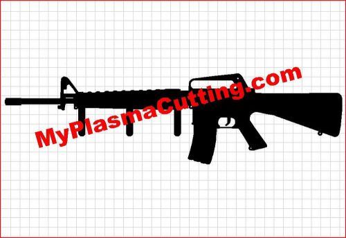 M16 coat rack. CNC cutting file .dxf format  clip art