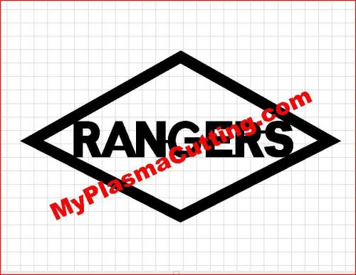 Army &#034;rangers&#034; diamond cnc plasma .dxf clip art. laser, or water jet too. for sale