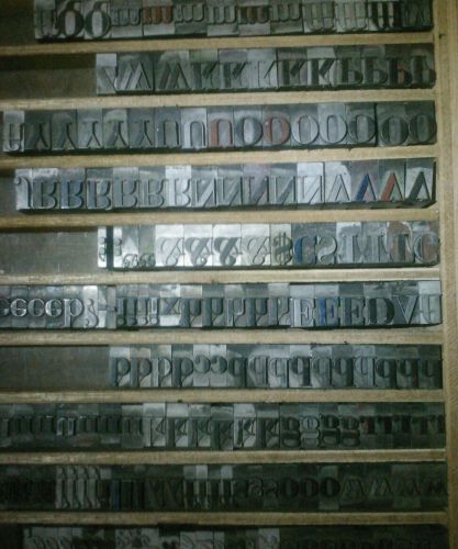 Vintage Metal Printing Press Letters