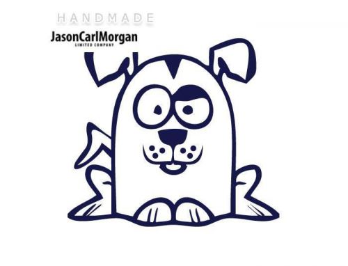 JCM® Iron On Applique Decal, Dog Navy Blue