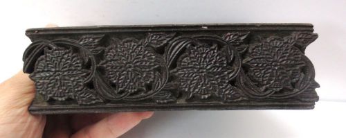 VINTAGE WOOD CARVED TEXTILE PRINTING FABRIC BLOCK STAMP BORDER DESIGN PRINT 03