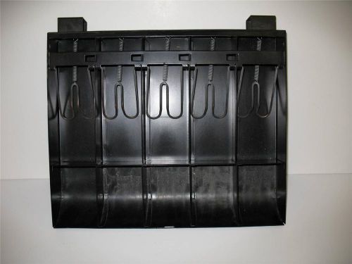 Cash Register Drawer Tray Only 5 Bill &amp; Coin Slots Spring Loaded Backup Metal US