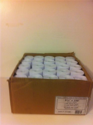 50 1-PLY BOND PAPER ROLLS 3 1/4&#034; X 150&#039; ITEM # 19150B NEW