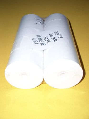 1 pack of 10 cash register tape 44mm #6544 NEW 1 3/4&#034; wide  white 150 Feet