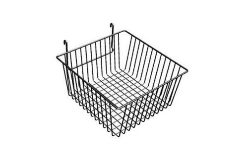 12&#034; X 12&#034; X 4&#034;H Shallow Gridwall Basket Chrome 3 Pcs - Work For Grid Panels