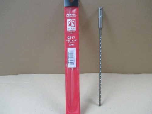 POWERS 0317 SDS-PLUS 7/32&#034; X 10&#034; HAMMER DRILL BIT NEW!!