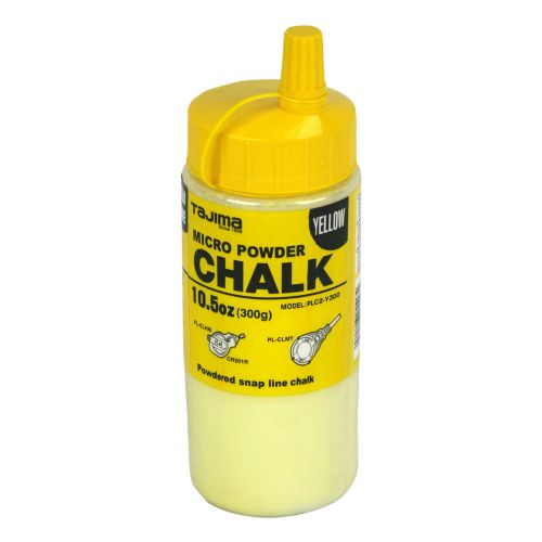 Tajima PLC2-Y300 10.5 Oz 300g Micro Powder Ultra Fine Snap Line Chalk, Yellow