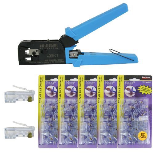 Platinum Tools 100004C EZ-RJ45 Crimperer, EZ-RJ45 Series Cat6+ 250 Connectors