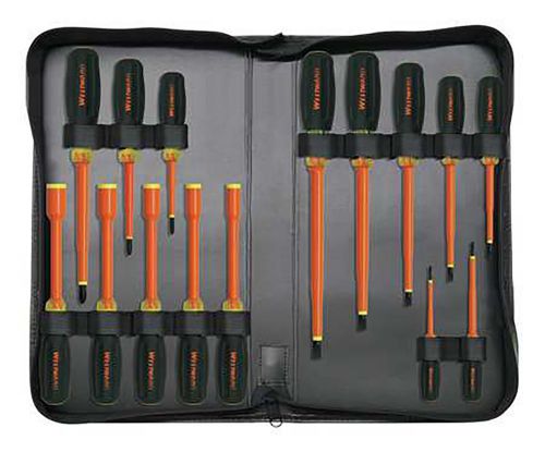 Westward Insulated Screwdriver/Nutdriver Set, 15Pc 5UFT6