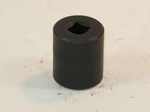 Black Hawk 1-1/16 std impact socket 1/2in drive 6pt pt# UW-1634 (#1166)