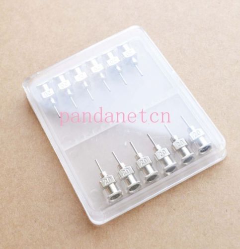 Blunt stainless steel dispensing syringe needle tips 1/4&#034;  20Gauge 120pcs